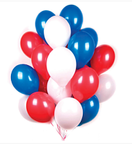 Шар воздушный латексный "Триколор" набор  50шт /уп, 12 дюймов 