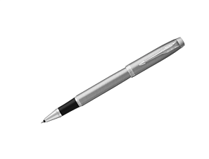 Роллер PARKER IM Essential Stainless Steel CT черный стержень, корпус: латунь/стальной/лаковое покрытие, в подарочной упаковке