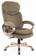 Кресло Everprof Boss T ткань коричневая. Крестовина пластиковая цвет бежевый. Механизм Топ-ган. Нагрузка до 120 кг.(ПОД ЗАКАЗ)