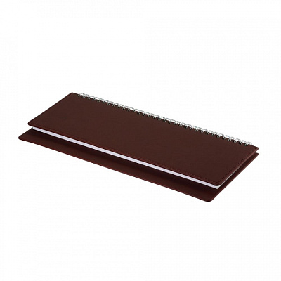Планинг 2024 "Velvet" 128 стр, искусственная кожа, размер 295х105мм, на спирали, цвет бордовый