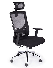 Кресло Гарда SL спинка - сетка, сиденье - ткань, цвет черный. Механизм качания Синхромеханизм. Хромированная крестовина. Нагрузка до 120 кг.