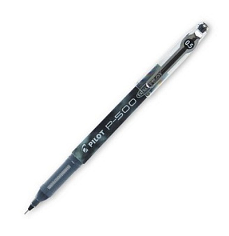 Ручка гелевая Pilot BL-P50, черная, 0,5 мм, корпус черный, наконечник из нержавеющей стали