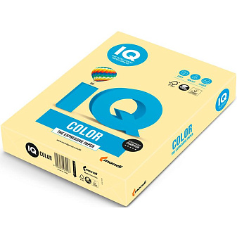 Бумага IQ COLOR формат А-3, плотность 80 г/м2, 500 листов, цвет желтый Пастель YE23 