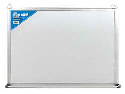 Доска маркерная магнитная 90х150 см Deli E7818 алюминиевая рама, лаковое покрытие, полочка + аксессуары