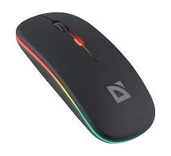 Мышь беспроводная DEFENDER Coda MB-261 оптическая (1600dpi) USB, 4 кнопки, радиус действия 10м, размер 2х11,5x5,5 см, цвет черный