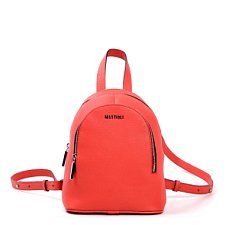 Рюкзак женский из натуральной кожи MATTIOLI 032-23C, размер 20,5x24,5x9 см, цвет красный