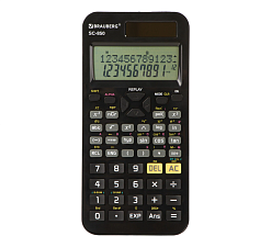 Калькулятор научн BRAUBERG 10+2 разр. SC-850 163х82х10 мм, для ЕГЭ по Физике,Химии и Географии, черный