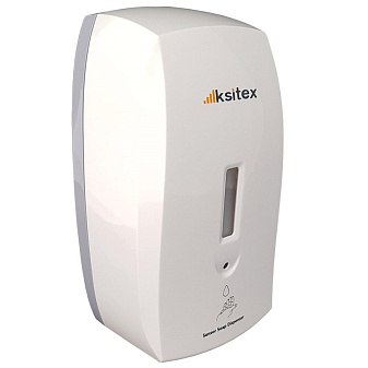 Дозатор для жидкого мыла СЕНСОРНЫЙ 1 л KSITEX  ASD-1000W непрозрачный, белый, пластиковый, окно, размеры: 255х140х100 мм 
