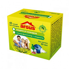Средство от комаров Комплект  ARGUS   фумигатор+ жидкость 30мл, 45 ночей