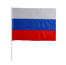 Флаг Российской Федерации, 40х60 см, полиэфирный шёлк,  шток 60 см, 