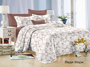 Комплект постельного белья Евростандарт Микросатин Satin Collection "Леди Мэри" Простыня 220х240 см, пододеяльник 200х220 см, наволочка 70х70 см - 2шт