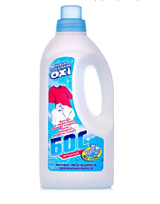 Кислородный отбеливатель и пятновыводитель для белья Бос Oxi жидкий 1200г,  для белых и цветных тканей без хлора