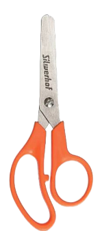 Ножницы 125мм детские Silwerhof Create, пластиковые ручки, ассиметричные