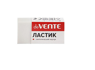 Ластик deVENTE прямоугольный, из синтетического каучука, 39х21х10мм, белый