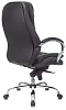 Кресло T-9950/BLACK-PU. Обивка - экокожа, цвет черный. Подлокотники хром с мягкими накладками из экокожи. Хромированная крестовина, Механизм Мультиблок. Нагрузка до 180 кг.