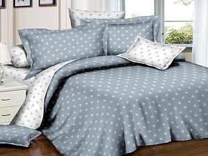 Комплект постельного белья Семейный Микросатин Satin Collection "Улдис" Простыня 220х240 см, пододеяльник 143х215 см -2 шт, наволочка 70х70 см- 2шт, 