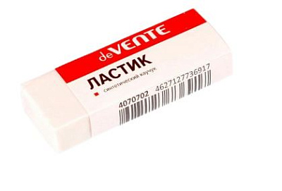 Ластик deVENTE прямоугольный, из синтетического каучука, 57х21х10мм, белый