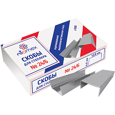 Скобы для степлера №24/6  Attomex, сшивают до 30 листов, 1000 шт/упак