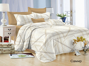 Комплект постельного белья Евростандарт Микросатин Satin Collection "Самир" Простыня 220х240 см, пододеяльник 200х220 см, наволочка 70х70 см - 2шт