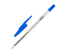Ручка шариковая STAFF "Basic BP-66 CLASSIC", стержень синего цвета, 0,5 мм, корпус прозрачный