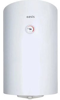 Водонагреватель накопительный, электрический OASIS SV-50, объём 50л., настенное крепление, механическое управление мощность 1600Вт., максимальная температура, 75 °С, минимальная температура, 35 °С. Размер: 38x72,3x38 см.(ШхВхГ)