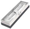Ручка шариковая PARKER Urban Core Metro Metallic CT M черный стержень, нержавеющая сталь, серебристый отделка, подарочная упаковка