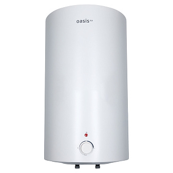 Водонагреватель накопительный, электрический OASIS ECO VD-80L, объём 80л., настенное крепление, механическое управление мощность 1500Вт. Минимальная температура нагрева 30 °C, максимальная температура, 75 °С. Размеры 45 см x 73.3 см x 45 см.