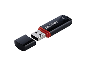 Флеш-носитель SmartBuy "Crown" 16Gb, оснащённым USB-портом, цвет черный