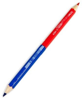 Карандаш KOH-I-NOOR 2-х цветный, красно-синий, MAXI, лакированный корпус, арт.3423