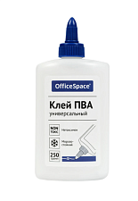 Клей ПВА "OfficeSpace" пластиковая бутылочка с дозатором, 250гр