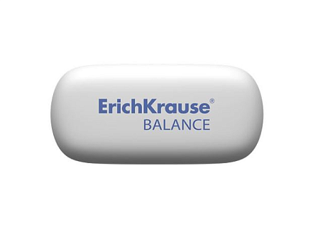 Ластик "ErichKrause "Nice Thing45027" овальный, резина, размер 50 х 23 х 9 мм, цвет белый