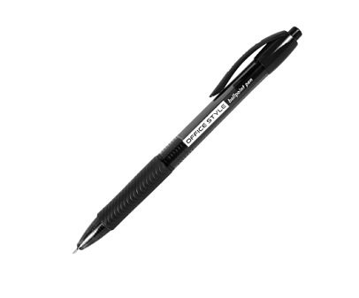 Ручка шариковая автоматическая BRAUBERG " OFFICE STYLE", масляный черный стержень, 0,7 мм, манжета, корпус черный
