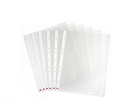 Папка файл - вкладыш с перфорацией А4, плотность 20 мкр, SUPER SLIM, глянцевая, 100шт/уп, цена за упаковку