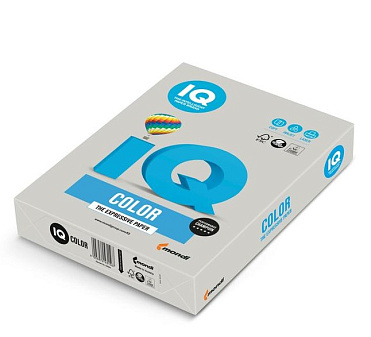 Бумага IQ COLOR формат А-4, плотность 80 г/м2, 500 листов, пастель, цвет серый GR21