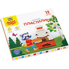 Пластилин  12 цветов "Мульти-Пульти" мягкий, 144 грамм