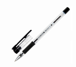 Ручка шариковая BRAUBERG "X-Writer", черный стержень, 0,7 мм, прозрачный корпус, резиновая манжетка