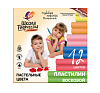 Пластилин 12 цветов "ЛУЧ", восковой мягкий