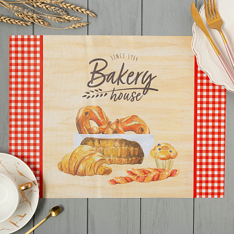 Салфетка декоративная "Bakery house"  30х40см. Полиэстер 100%
