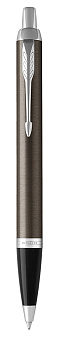 Ручка шариковая PARKER IM Core K321 Dark Espresso CT M синий стержень, Корпус: латунь лакированная, отделка хром, подарочная упаковка