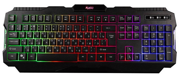 Клавиатура проводная USB Smartbuy Rush Warrior 308, мультимедийная, подсветка, черный