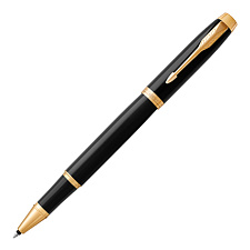 Роллер PARKER IM Metal Core T-321 Black GT F черный стержень, корпус: латунь/лак/позолота, в подарочной упаковке