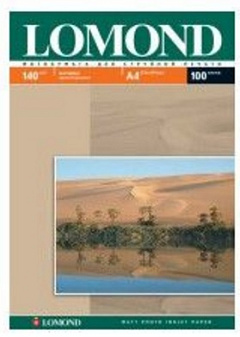 Фотобумага LOMOND А-4, 140 г/м2, матовая, односторонняя, 100 листов, для струйных принтеров.