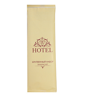 Одноразовый Бритвенный набор HOTEL (гель для бритья в тюбике - 5гр.+ бритвенный станок) флоупак   ЗАКАЗНАЯ ПОЗИЦИЯ