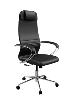 Кресло ErgoLife Sit10 Обивка - перфорированная экокожа, цвет черный. Хромированная крестовина. Механизм Топ-ган. Нагрузка до 150 кг.
