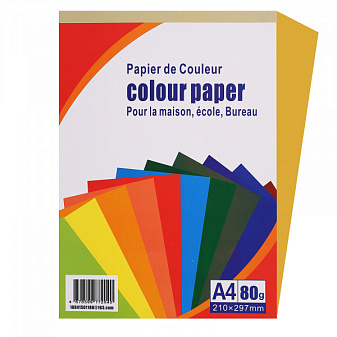 Бумага COLOR Paper формат А-4, плотность 80 г/м2, 100 листов, цвет оранжевый (золотистый) Интенсив CPP-08