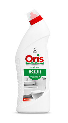 Чистящее средство для сантехники Grass "ORIS Всё в 1" 750 мл Дезинфицирующее, уничтожает плесень, грибок, неприятные запахи, Содержит хлор.