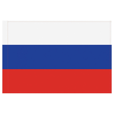 Флаг Российской Федерации, 130х90 см, флажная сетка, печать на пробив. Крепление глухой карман 6см + снизу завязки