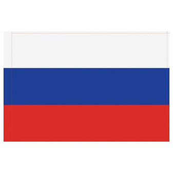 Флаг Российской Федерации, 130х90 см, флажная сетка, печать на пробив. Крепление глухой карман 6см + снизу завязки