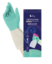 Перчатки латексные хозяйственные мятно-белые Libry размер L (9), вес пары 47гр, в индивидуальной упаковке L 30 см