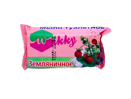 Мыло туалетное 100 гр  "Земляничное", упаковка - флоу-пак